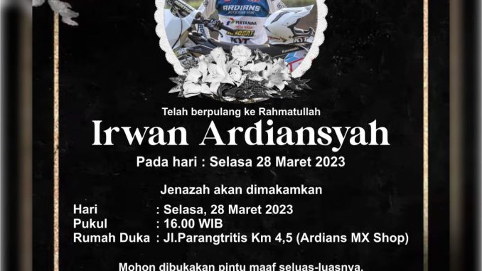 RIP Irwan "Dian" Ardiansyah